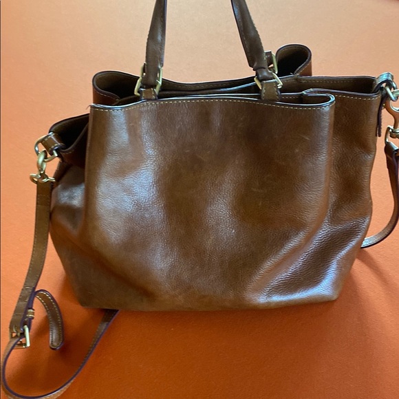 Dooney and Bourke florentine Barlow Leather satchel with Adjustable Strap - Picture 3 of 7